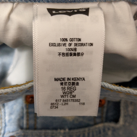 4/$25  Levi's cutoff Jean shorts waist 28 - Picture 10 of 10